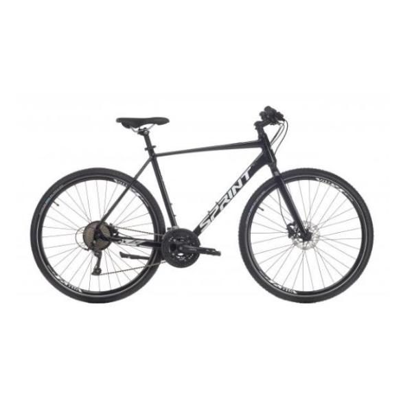 Трекинг велосипед Sprint CROXER PLUS MAN RIGID 28 Черен гланц/бял